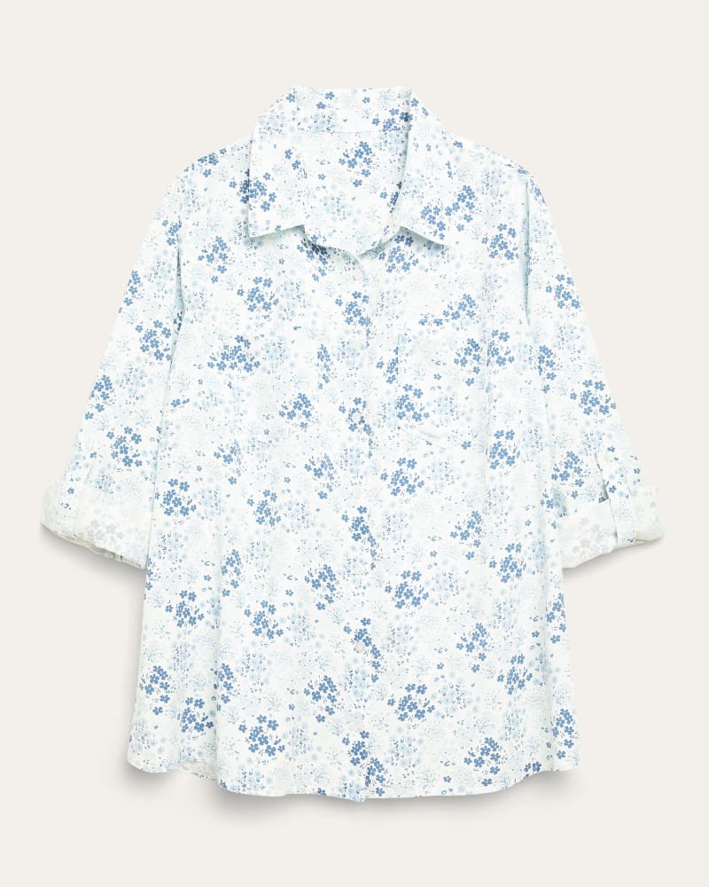 Front of plus size Printed Button Down by Molly&Isadora | Dia&Co | dia_product_style_image_id:186724